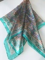 Hand-rolled Indian silk scarf, 102 x 102 cm