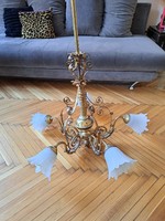 Huge copper chandelier with 5 arms, diameter 85cm