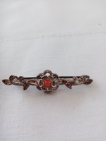 Old silver brooch pin