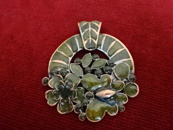 Fire enamel pendant from the 70s, diameter 6 cm. Jokai.