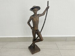 Bolgár József férfi akt szobor figura műgyanta modern retro