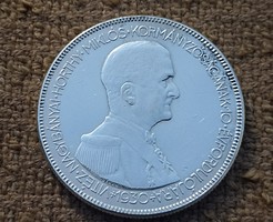 Horthy hajas 1930 ezüst 5 pengő kiváló állapotban