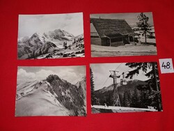 Old postcards (Czechoslovak) High Tatras, 1960s-70s, 4 in one 48