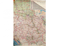 Auto karta sr jugolslavije 1:750000 wall map