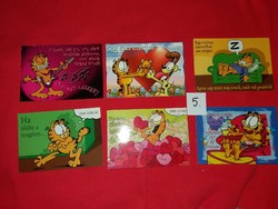 Retro postcard package 6 pcs mail clear garfield humorous factory condition 5.