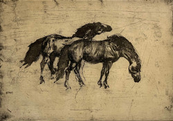 Pál Csergezán (1924-1996) horses, 1958 (invoice provided)