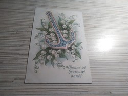 Antik Üdvözlő képeslap. Dombornyomott. Az 1900as évek elejéről.