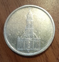 Németország - Harmadik Birodalom ezüst 5 márka (Reichsmark) "Potsdam Garrison Templom" 1935 A