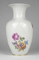 1M272 marked gilded porcelain vase flower vase with flower decoration 18.5 Cm