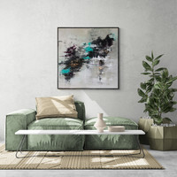 Andrea elek - arrangement - abstract painting - 120x120 cm