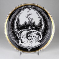 1O340 Jurcsák László Hóllóház porcelain decorative plate 25 cm