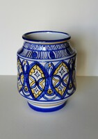 Italian blue-yellow ceramic bowl