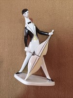 Zsolnay cello figurine/ designed by Janos the Turk