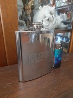 Cougar stainless steel flat, curved flask, bottle, drink holder. 240 Ml. 13 Cm.