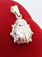 Ladybug silver pendant