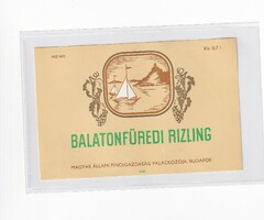 Balaton Riesling wine label