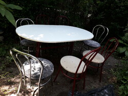 Ovális ebédlő asztal 7 székkel garnitúra újszerű szép állapotban.