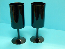 Design hibátlan fekete üveg pohár párban