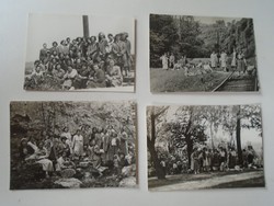 S0702.5 Students of Svetits Girls' High School in Debrecen 1959k 3 small photos - class trip