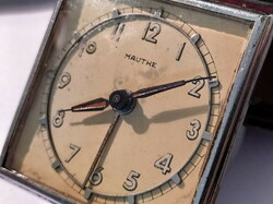 Antique mauthe working travel watch from the 1940s, travel alarm clock