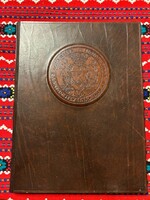 Leather case made with a copy of György Klimó's Piefort commemorative medal