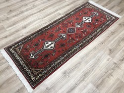 NASRABAD - IRÁNI kézi csomózású gyapjú PERZSA futó szőnyeg, 83 x 225 cm