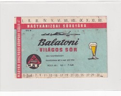 Balaton beer label