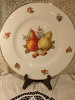 Szépet olcsón! Eladó régi porcelán német Bavaria nagy méretű gyümölcs mintás kínáló tál!