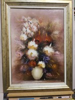 VÍZER JÚLIA (1945-) Virágcsendélet 70x50cm