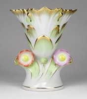 1O366 Viktória mintás Herendi porcelán váza ibolyaváza 12.5 cm