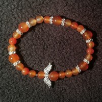 Mineral angel bracelet - carnelian (18.5cm)