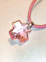 Rózsaszín Swarovski kristály medál (255)