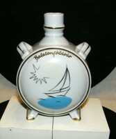 Rare Balaton souvenir water bottle - Köbánya porcelain