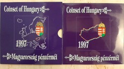RITKA !!  1997 forgalmi sor PP kivitel UNC Magyarország pénzérméi dísztokban