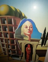 René Magritte stílusában, csodás, nagyméretű, jelzett, számozott nyomat. Lenyűgöző!