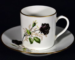 Limoges rose pattern porcelain coffee cup