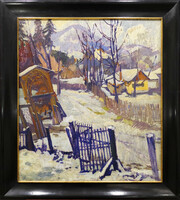 XX. sz. ismeretlen festő - Erdélyi havas téli táj