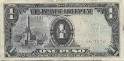 1 peso 1944 Fülöp Szigetek Japán megszállás