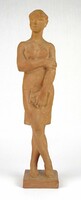 1O430 Ifj. Fekete Géza terrakotta nő szobor 34.5 cm