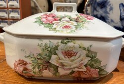 Antique, art nouveau, beautiful pink soup bowl