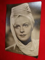 Antik 1942 Komár Dóra portrés képeslap gyönyörű postatiszta gyűjtői állapotban