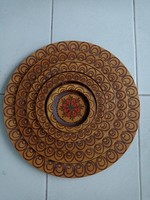 Wooden wall plate set of 5
