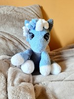 Snowflake, the crocheted plush unicorn
