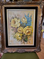 Yellow floral painting