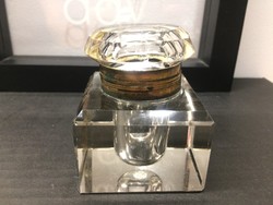 Vintage glass inkwell