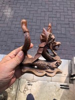 Dragon statue made of wood, xix. Century, Chinese, size 17 cm.