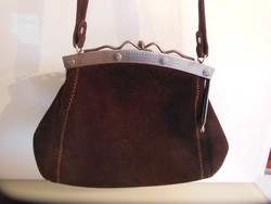 RETIKÜL - TIROLI - VELÚR - 29 x 23 cm - SZÍJJ - 43 cm - ÚJNAK LÁTSZÓ - OSZTRÁK
