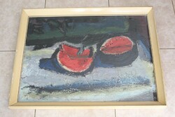 Sándor Baranyó - table still life with melon