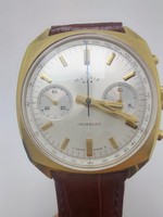 226T. Ritka Mutrix Landeron 248 Chronograph Aranyozott férfi karóra 35mm