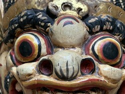 Indonéz Bali barong fa festett maszk